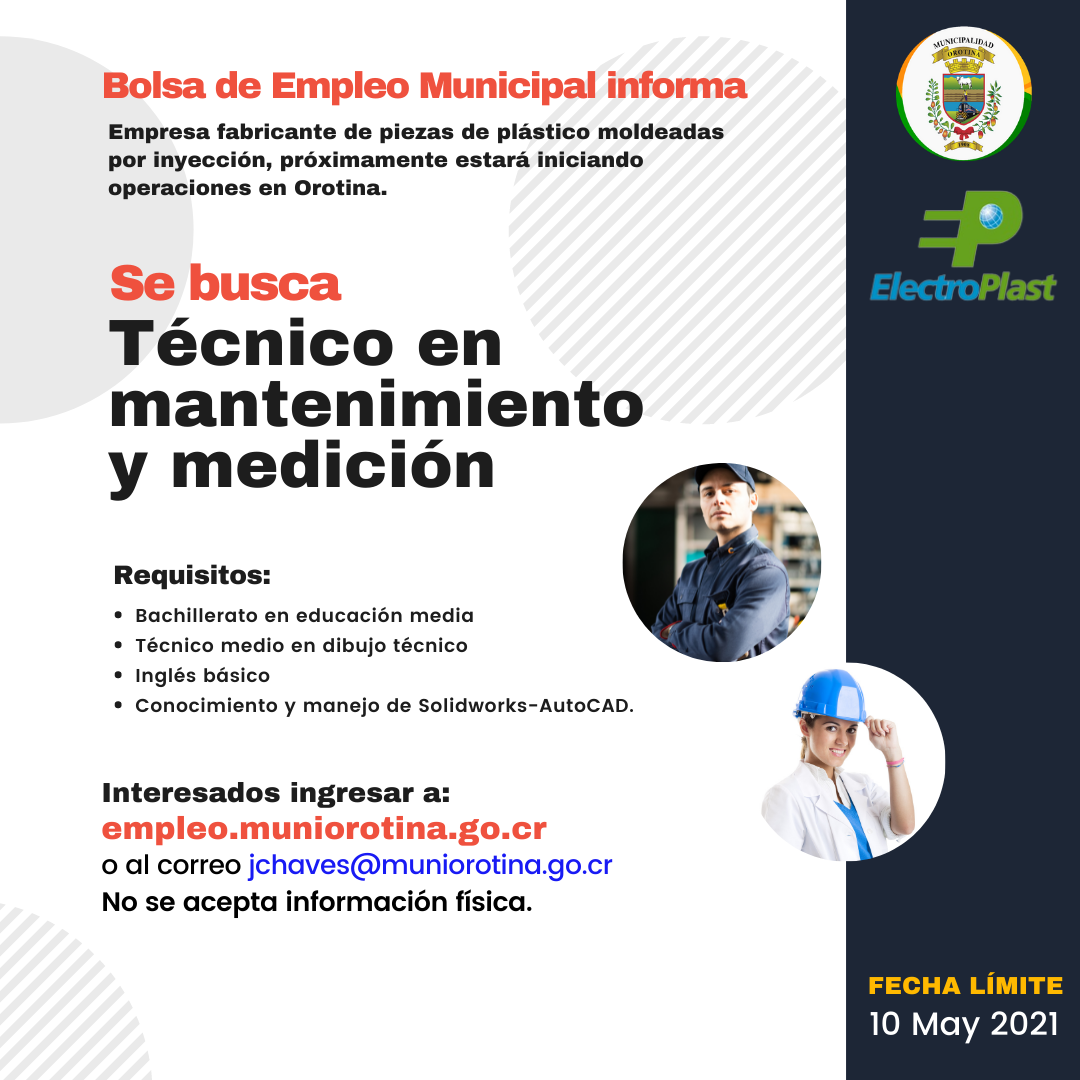 ATENCIÓN | SE BUSCA TÉCNICO EN MANTENIMIENTO Y MEDICIÓN